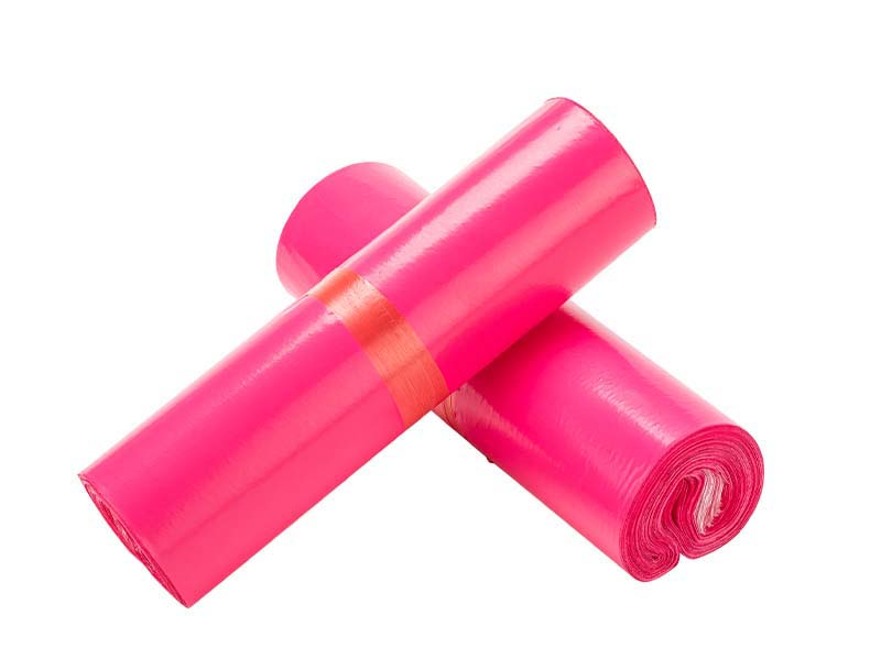 道玫红色快递袋-02